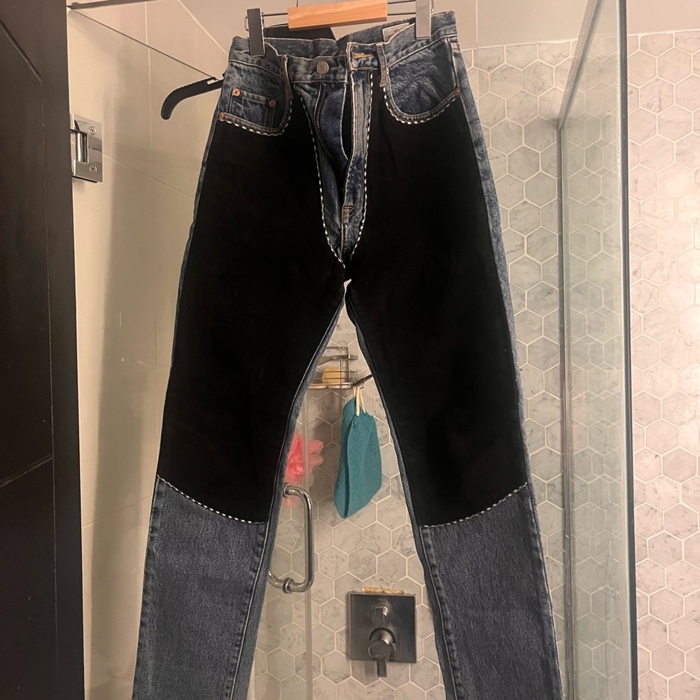 Jeans with Chaps Design - Picture 3 of 3